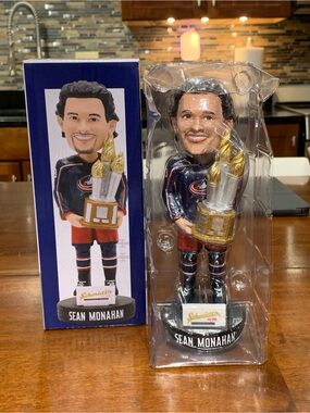 Sean Monahan #23 Columbus Blue Jackets NHL Hockey Bobblehead Figure w/ Box